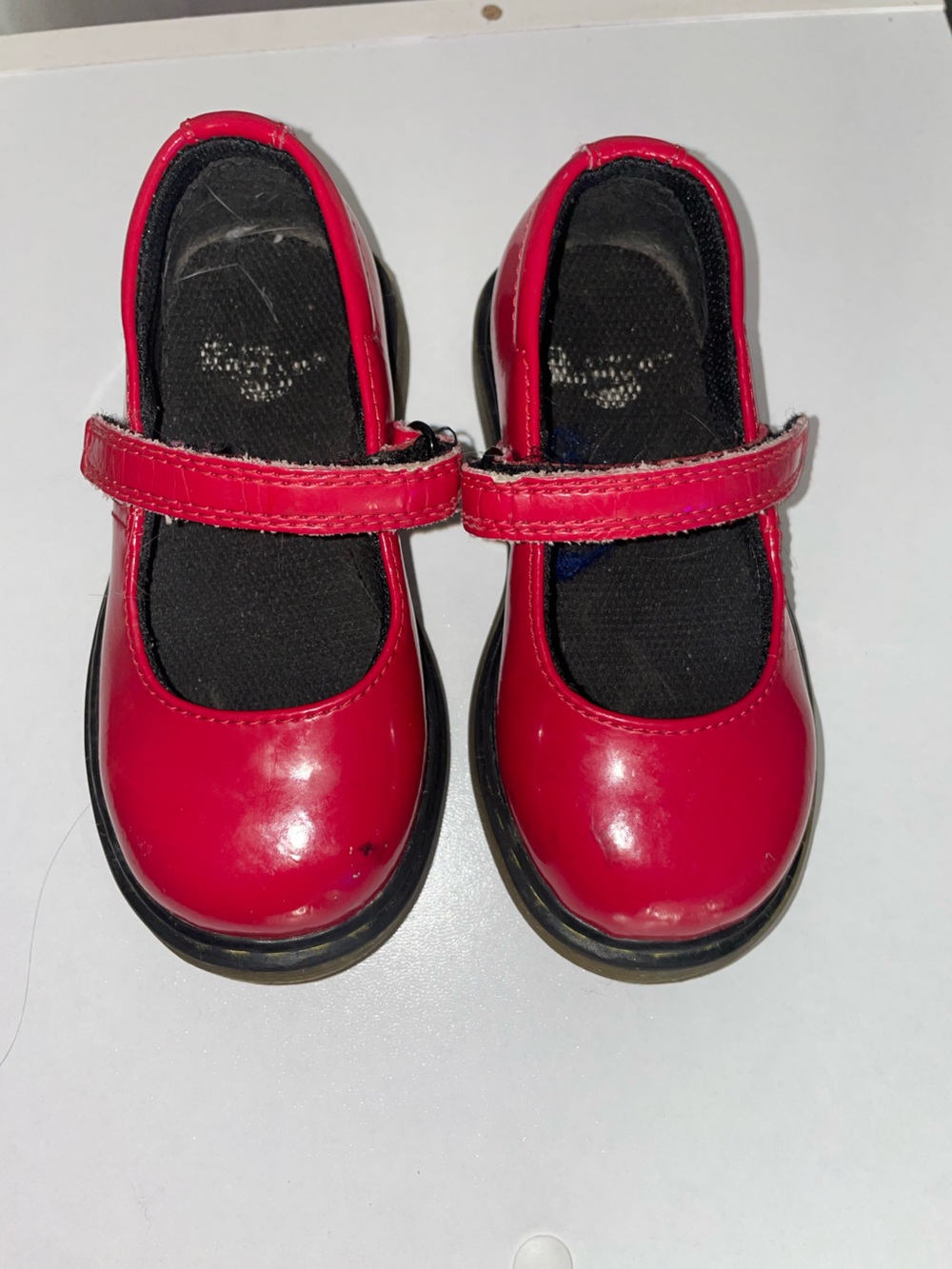 Dr. Martens TULLY Girls Red Mary Jane Shoes US 7 EU 23 UK 6 AW004